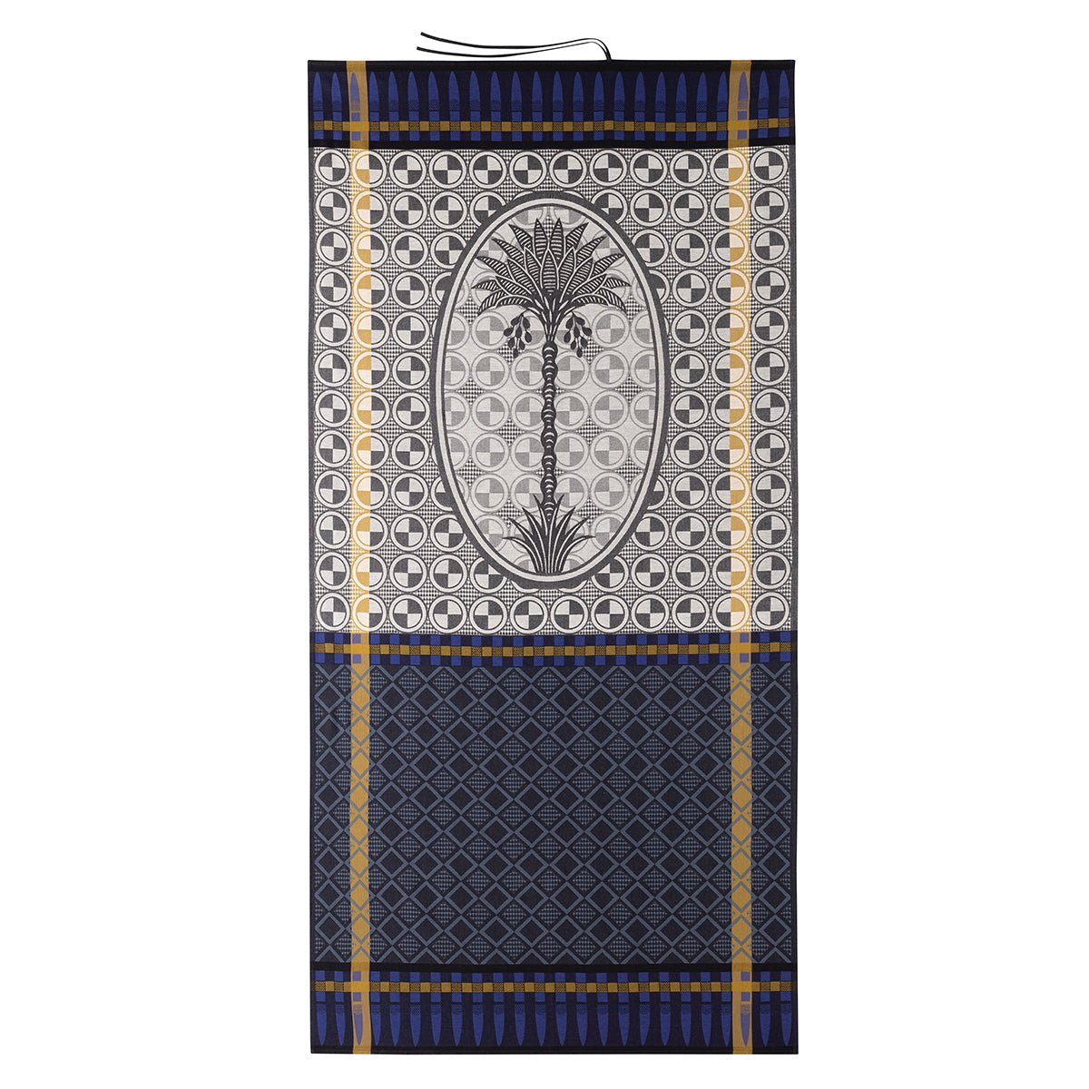 Palmeraie Black Beach Towel by Le Jacquard Français at Fig Linens and Home
