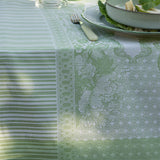 Promenade Impériale Jade Green Tablecloths by Le Jacquard Francais at Fig Linens and Home - View 7