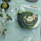 Promenade Impériale Jade Green Tablecloths by Le Jacquard Francais at Fig Linens and Home - View 4