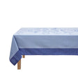 Promenade Impériale Lapis Blue Enduit Coated Tablecloths by Le Jacquard Francais
