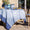 Promenade Impériale Lapis Blue Tablecloths by Le Jacquard Francais at Fig Linens and Home - View 2
