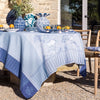Promenade Impériale Lapis Blue Tablecloths by Le Jacquard Francais at Fig Linens and Home - View 2