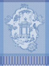 Promenade Impériale Lapis Blue Tea Towels by Le Jacquard Francais at Fig Linens and Home 1