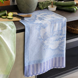 Promenade Impériale Lapis Blue Tea Towels by Le Jacquard Francais at Fig Linens and Home 2