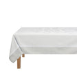 Promenade Impériale Nacre Grey Enduit Coated Tablecloths by Le Jacquard Francais
