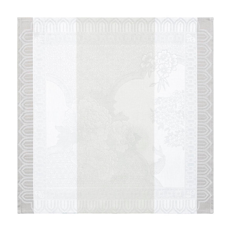 Promenade Impériale Nacre Grey Napkins by Le Jacquard Francais at Fig Linens and Home 1