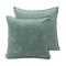 Romance Green Cushion Cover by Le Jacquard Francais at Fig Linens and Home | 20x20 Throw PIllow