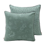 Romance Green Cushion Cover by Le Jacquard Francais at Fig Linens and Home | 20x20 Throw PIllow