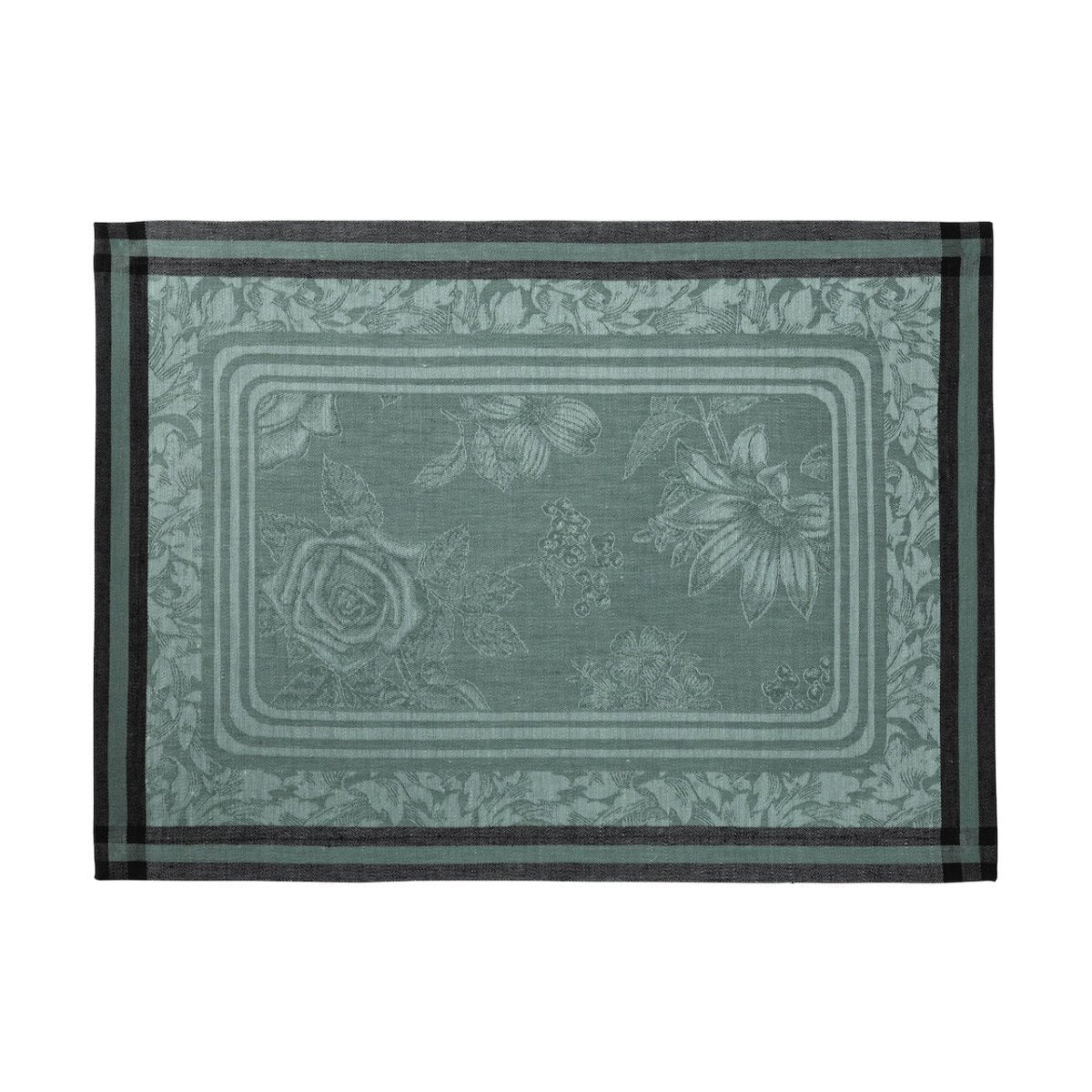Romance Green Placemat by Le Jacquard Francais | Table Linens at Fig Linens and Home