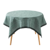 Romance Green Tablecloth By Le Jacquard Francais at Fig Linens and Home | Green Table Linens 7