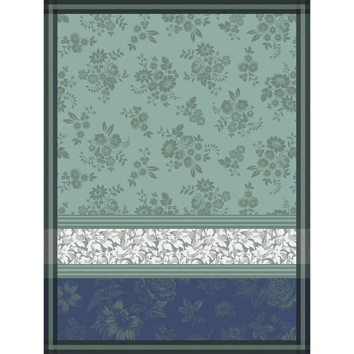Romance Green Tea Towel By Le Jacquard Francais | Kitchen Towels at Fig Linens and Home