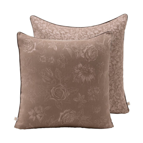 Romance Pink Cushion Cover by Le Jacquard Francais at Fig Linens and Home | 20x20 Throw PIllow