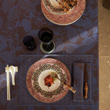 Sulawesi Blue Table Runner by Le Jacquard Français at Fig Linens and Home - Lifestyle View