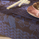 Sulawesi Blue Tablecloth by Le Jacquard Français at Fig Linens and Home - Lifestyle View 3