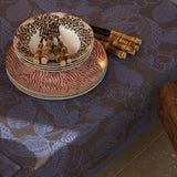 Le Jacquard Français Sulawesi Blue Tablecloth - Detail View at Fig Linens and Home