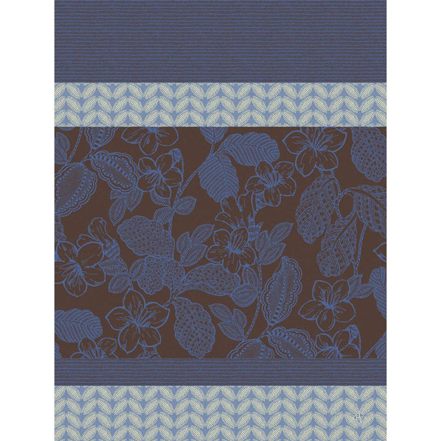 Sulawesi Blue Tea Towel by Le Jacquard Français at Fig Linens and Home