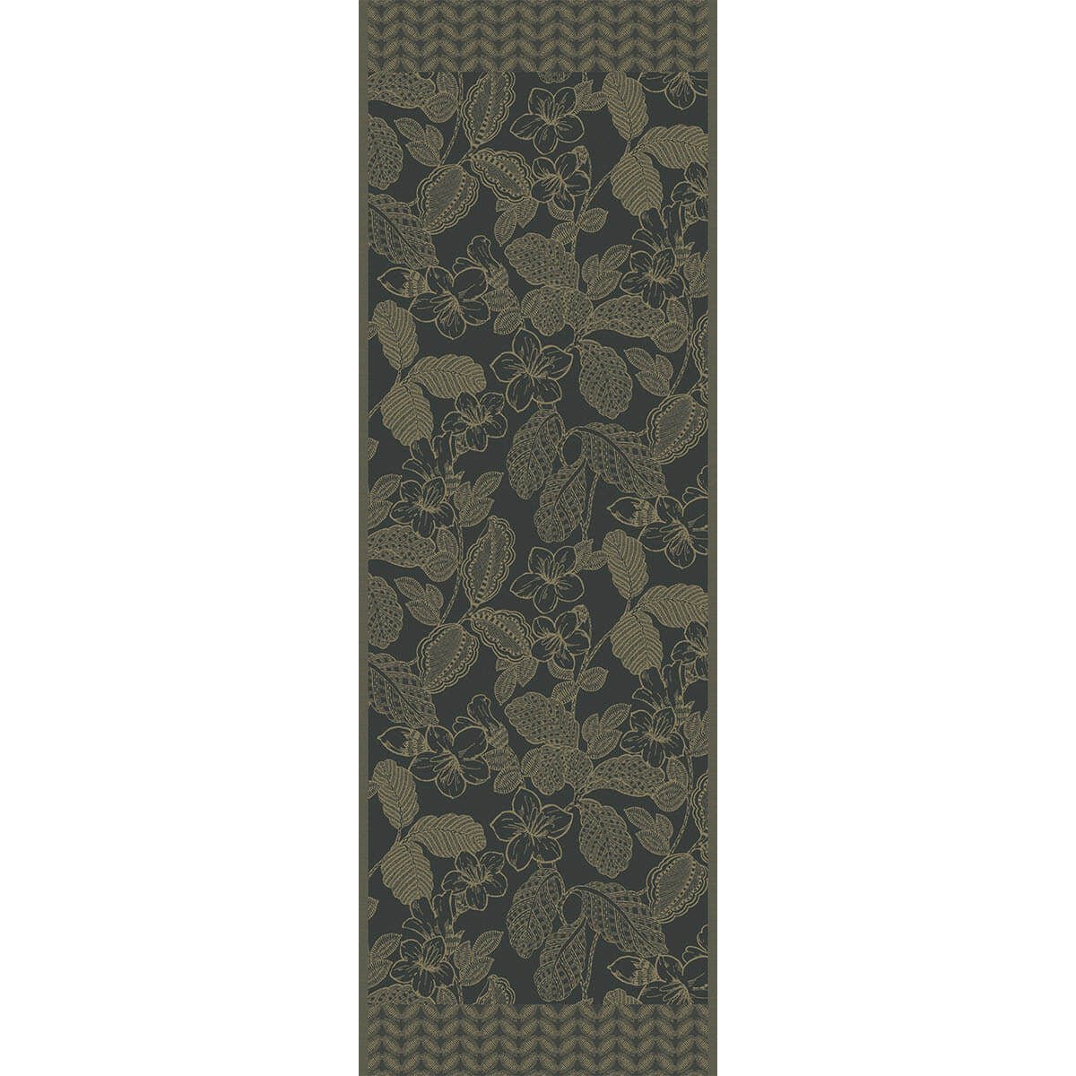Sulawesi Green Table Runner by Le Jacquard Français at Fig Linens and Home