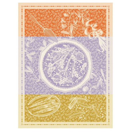 Tarte Printanière Purple Tea Towels by Le Jacquard Francais - View 1 at Fig Linens and Home