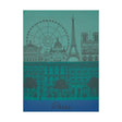 Le Jacquard Français Paris Panorama Garden Tea Towel by Le Jacquard Français - 24" x 31" Tea Towels - Set of 4 Garden at FIG LINENS AND HOME - 1