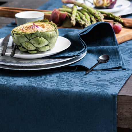 Vegetal Mood Blue Napkin By Le Jacquard Francais Napkin 20" X 20" - Set of 4 BLUE at FIG LINENS AND HOME 2
