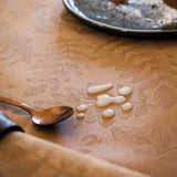 Vegetal Mood Brown Tablecloth By Le Jacquard Francais at Fig Linens and Home 2