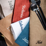 Vegetal Mood White Napkin By Le Jacquard Francais Napkin 20" X 20" - Set of 4 WHITE at FIG LINENS AND HOME 4