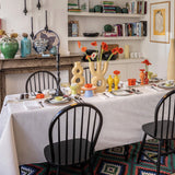 Vegetal Mood White Tablecloth By Le Jacquard Francais at Fig Linens and Home 2