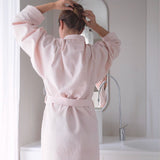 Volupté Pink Bathrobe by Le Jacquard Francais Pink at Fig Linens and Home