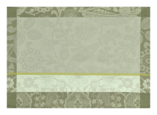 Voyage Iconique Enduit Green Coated Placemat By Le Jacquard Francais at Fig Linens and Home