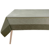 Voyage Iconique Enduit Green Coated Tablecloth By Le Jacquard Francais - Outdoor Table Linens 1