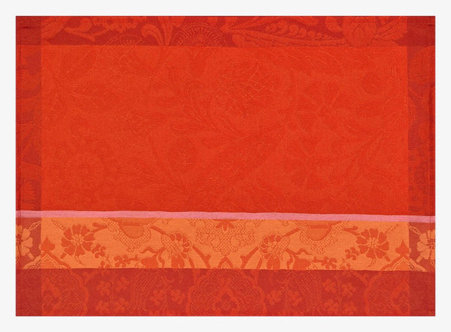 Voyage Iconique Enduit Red Coated Placemat by Le Jacquard Francais at Fig Linens and Home