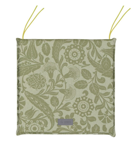 Voyage Iconique Green Chair Cushion by Le Jacquard Francais at Fig Linens and Home