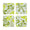 Voyage Iconique Green Set of Coasters by Le Jacquard Francais at Fig Linens and Home