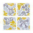 Voyage Iconique Grey Set of Coasters by Le Jacquard Francais at Fig Linens and Home