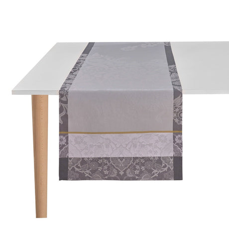 Voyage Iconique Grey Table Runner by Le Jacquard Francais at Fig Linens and Home