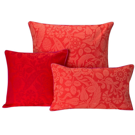 Voyage Iconique Red Pillow Covers by Le Jacquard Francais at Fig Linens and Home