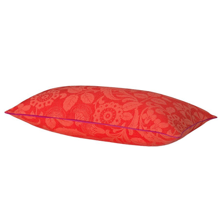 Lumbar Pillow - Voyage Iconique Red Pillow Covers by Le Jacquard Francais