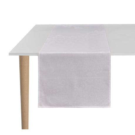 Voyage Iconique White Table Runner by Le Jacquard Francais at Fig Linens and Home 1