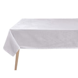 Voyage Iconique White Tablecloth By Le Jacquard Francais at Fig Linens and Home 2