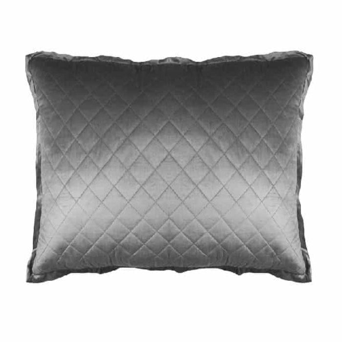 Standard Pillow - Chloe Steel Velvet by Lili Alessandra at Fig Linens and Home