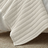 Urban Bamboo White Quilt - Lili Alessandra Quilted Coverlet at Fig Linens and Home 3