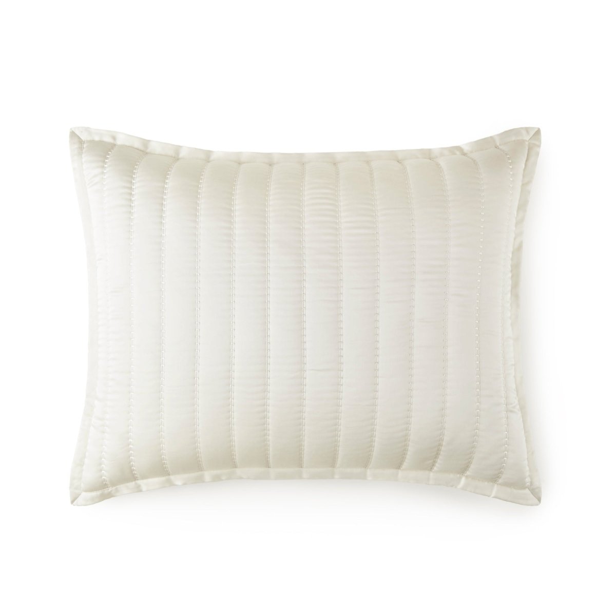 Urban Bamboo Quilted Pillows by Lili Alessandra Cream Quilted Standard Pillow 20 X 26 at FIG LINENS AND HOME 4
