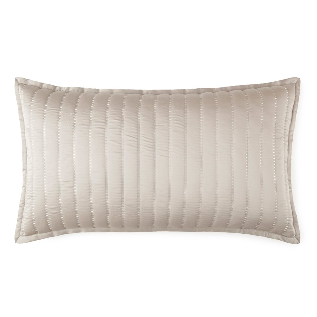 Urban Bamboo Quilted Pillows by Lili Alessandra Mushroom Quilted King Pillow 20 x 36 at FIG LINENS AND HOME 8