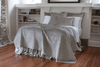 Lili Alessandra Chloe Velvet Ice Silver Quilted Coverlet