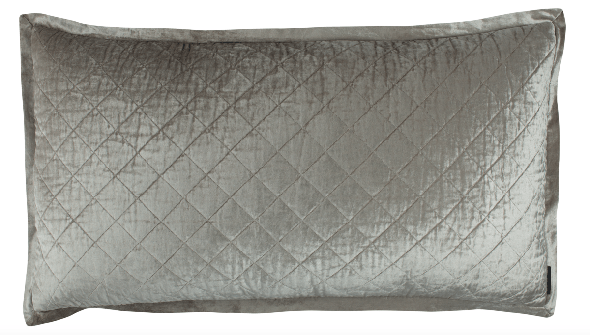 Lili Alessandra Chloe Velvet Ice Silver King Pillow