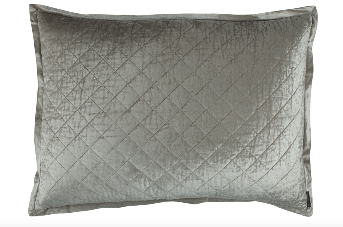 Lili Alessandra Chloe Velvet Ice Silver Luxe Euro - Fig Linens