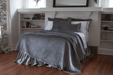 Lili Alessandra Chloe Silver Quilt, Pillows