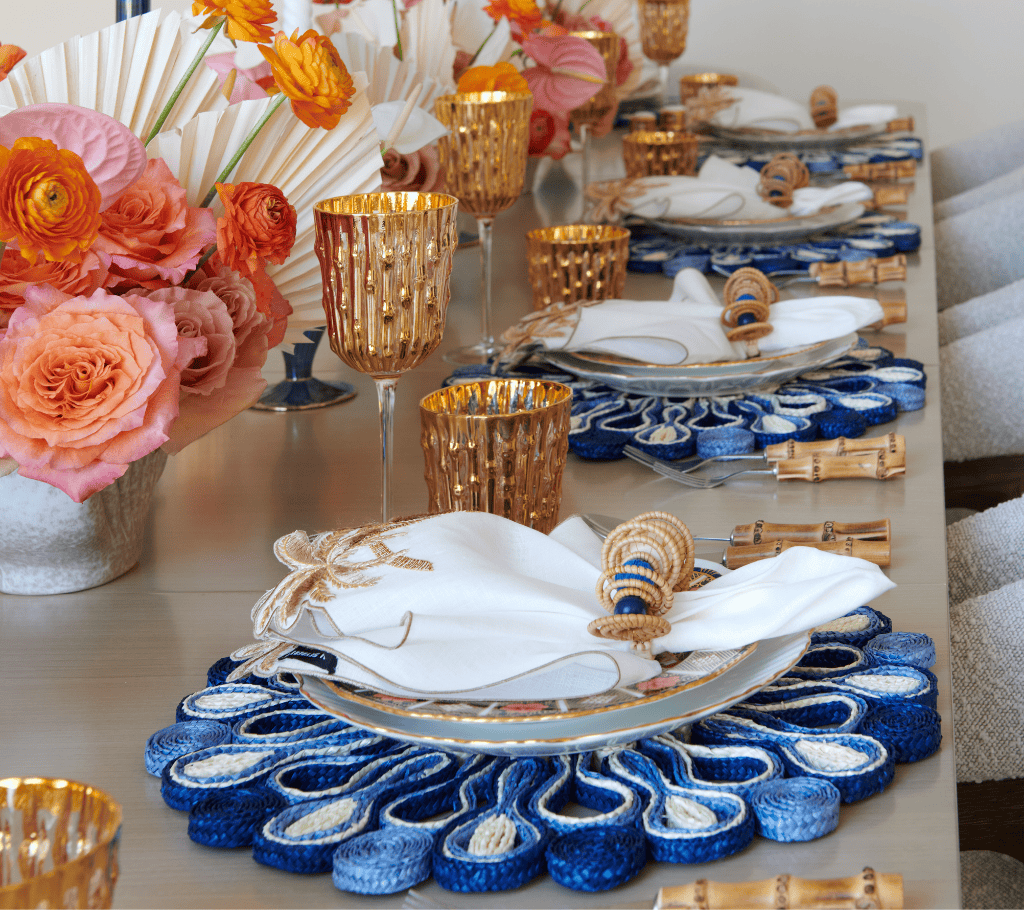Bamboo Gold Glassware Detail 3 | Kim Seybert at Fig Linens and Home