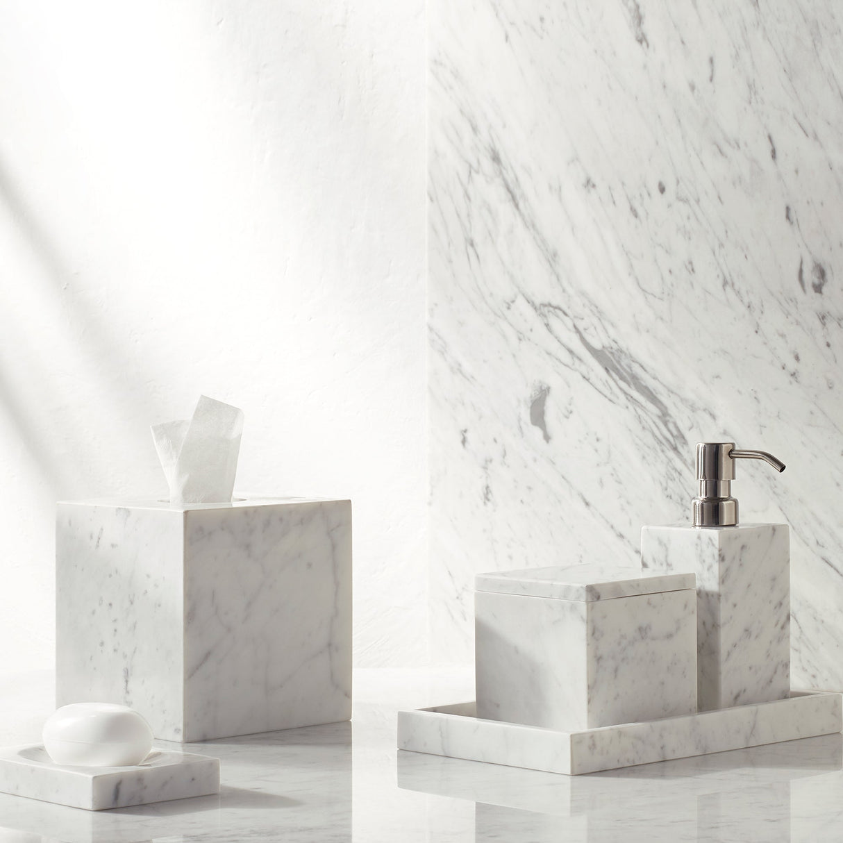 Marmol Bath Accessories by Kassatex in White at Fig Linens and Home