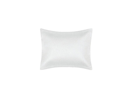 Boudoir Sham - Matouk Alba White Quilted Bedding at Fig Linens and Home